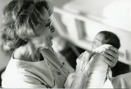 hours old w/ grandma